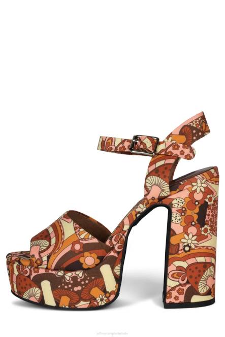 Jeffrey Campbell zomers-3 NDHB1084 platform sandaal multi paddestoel vrouwen