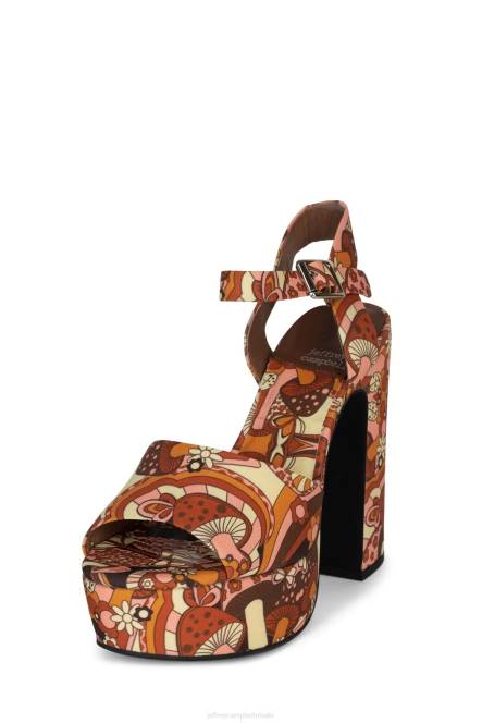 Jeffrey Campbell zomers-3 NDHB1084 platform sandaal multi paddestoel vrouwen